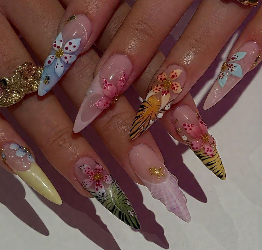 RareGoddess Handcrafted Press-On Nails JP15-13LYDZ