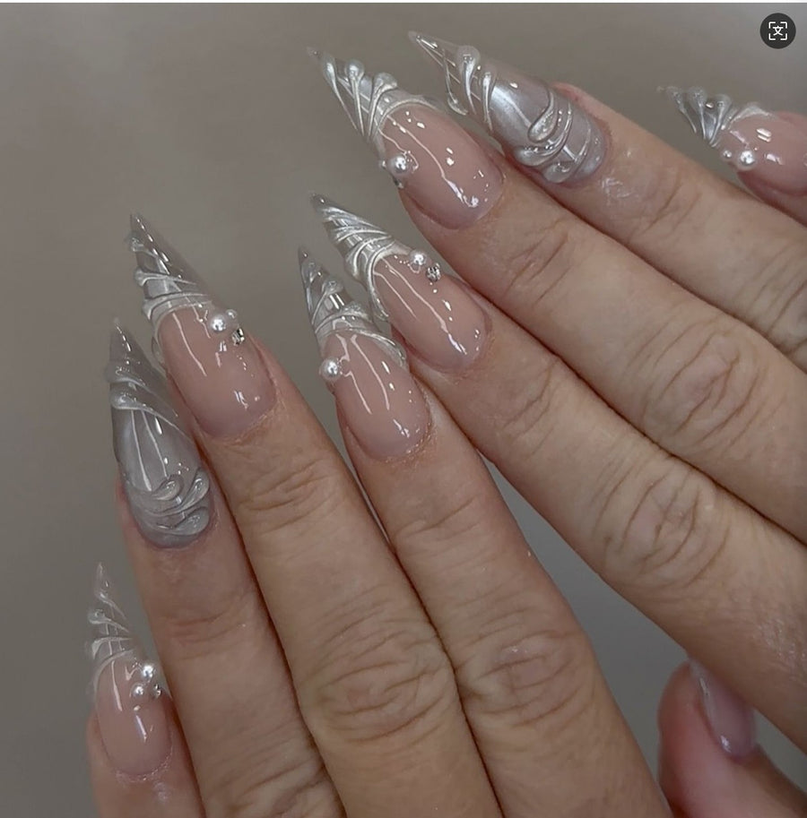 RareGoddess Handcrafted Press-On Nails JP15-27LYDZ