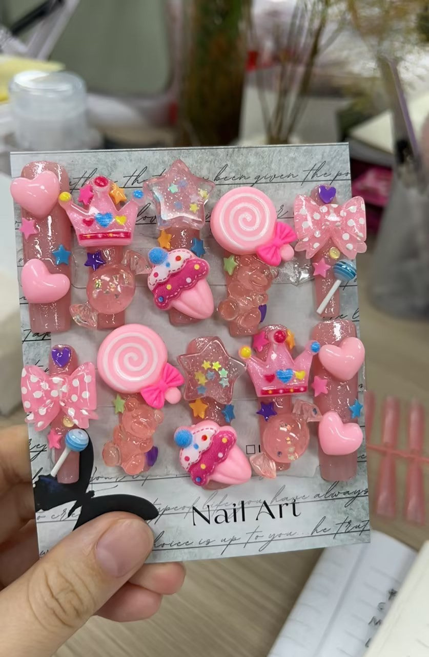 RareGoddess Handcrafted Press-On Nails SGJ-A3-0009