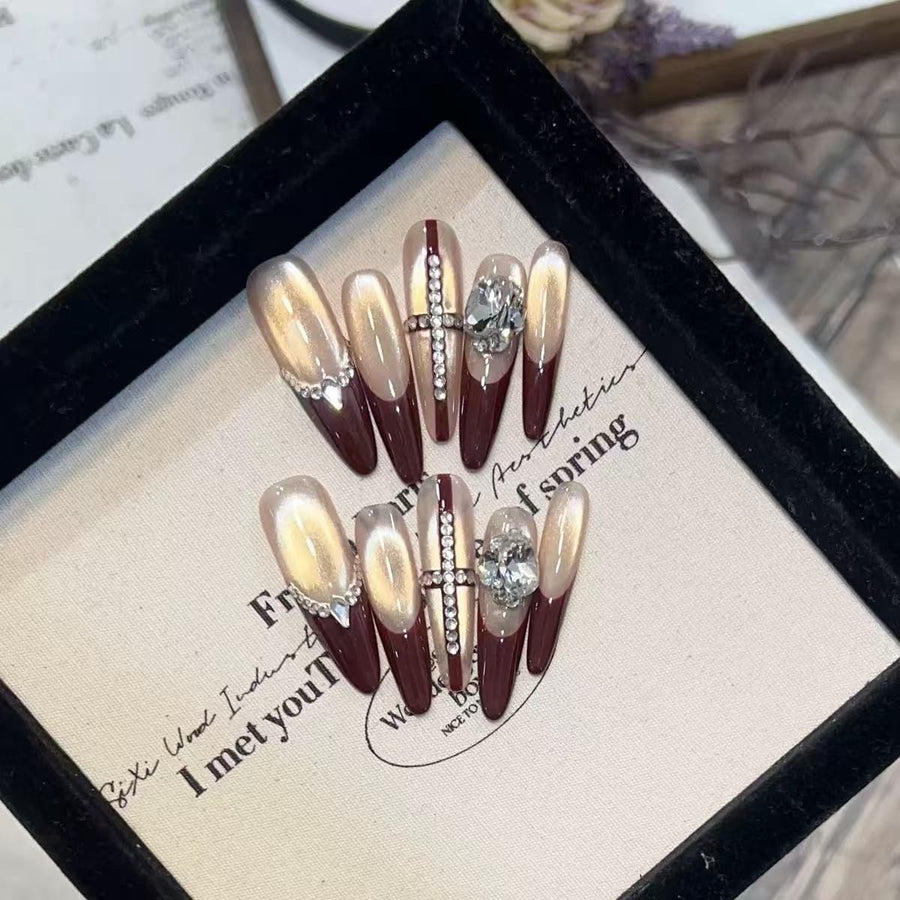 RareGoddess Handcrafted Press-On Nails DRS-13