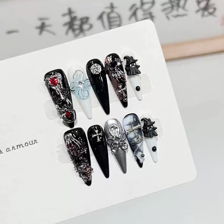 RareGoddess Handcrafted Press-On Nails DRS-7