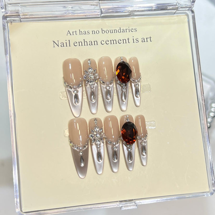 RareGoddess Handcrafted Press-On Nails E1298