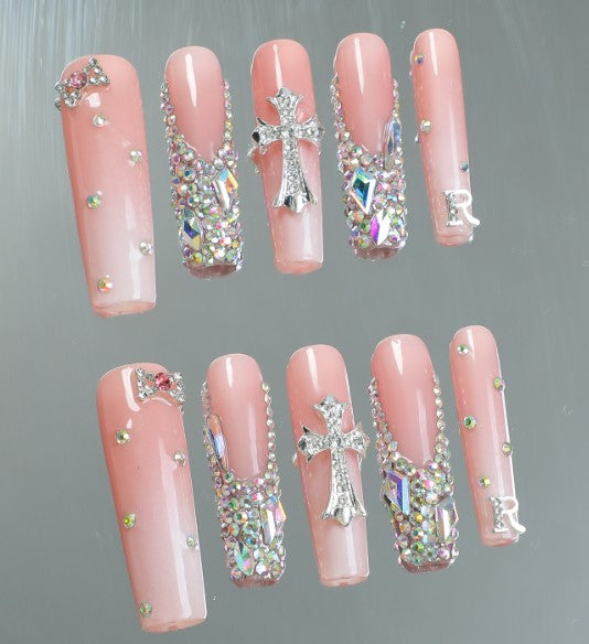 RareGoddess Handcrafted Press-On Nails SGJ-A3-0006